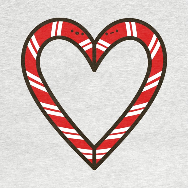 Cute candy cane heart by peppermintpopuk